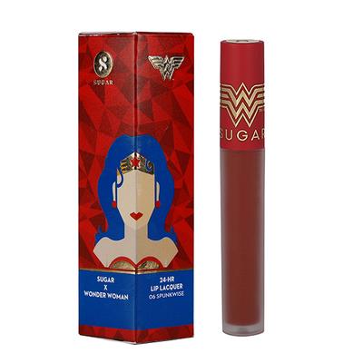 SUGAR Cosmetics X Wonder Woman 24 - Hr Lip Lacquer - 06 Spunkwise 3.5 ml - Lipsticks