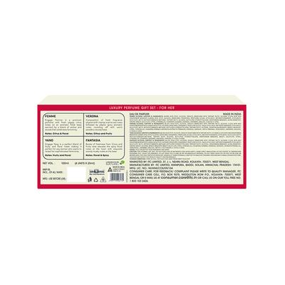 Engage Luxury Perfume Gift Pack for Women, Travel Sized Assorted Pack 25ml each 4's - Men Perfumes (Edt/Edp)