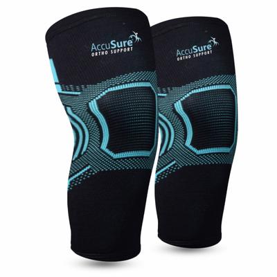 AccuSure Orthopedic Pain Relief Knee Support - Black & Green (XXL) 1's - Knee/Ankle/Leg/Foot Supports