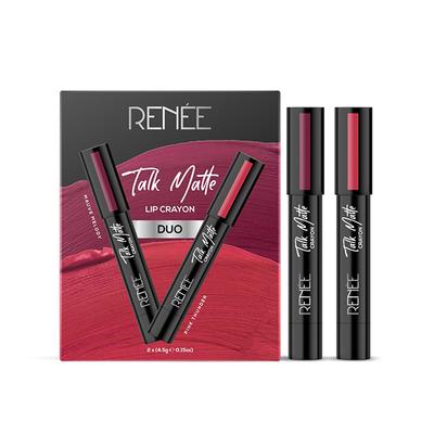 Renee Talk Matte Duo Mauve Melody And Pink Thunder 4.5G Each 2's - Lipsticks