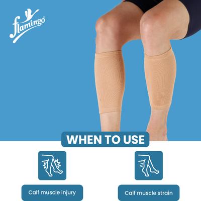 Flamingo Calf Support Beige (OC2039) (S) 1's - Knee/Leg Supports