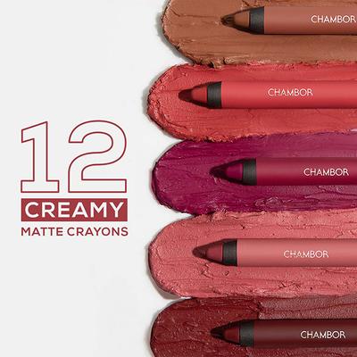 Chambor Extreme Matte Les Meringues Long Wear Lip Colour with Hyaluronic Acid Blooming Rose 14 2.8 g - Lip Crayons