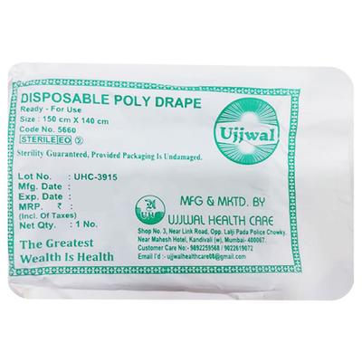 Ujjwal Disposable Poly Drape (150 cm x 140 cm) 1's - Ppe
