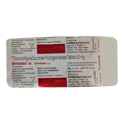 Denlafax 50mg Tablet 10'S - Depression-Ant