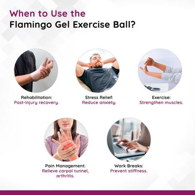 Flamingo Gel Exercise Ball - Blue (OC - 2138) (Universal) 1's - Supports And Braces