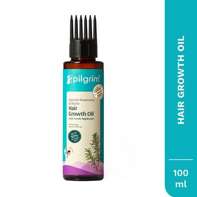 Pilgrim Spanish Rosemary & Biotin Hair Growth Oil to Controls Hair Fall & Strengthens Hair 100 ml - Hair Oils