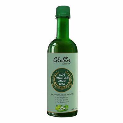 Globus Naturals Immunity Booster Aloevera Amla Tulsi Ginger Juice 500 ml - Ayurvedic Juices