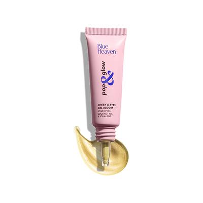 Blue Heaven Pop and Glow Cheek and Eyes Gel Bloom Highlighter, Golden Hour 12 ml - Highlighters & Illuminators