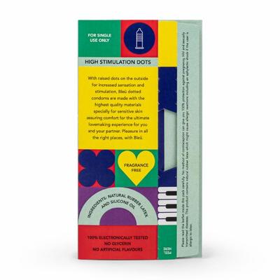 Bleu High Grade Natural Latex Dotted Condoms (Pack of 4 X 8's) - Plain/Flavoured Condoms
