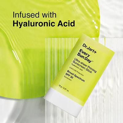 Dr.Jart+ Every Sun Day Ultra-Sheer Priming Sunscreen Stick SPF 30 with Hyaluronic Acid 19 gm - Face Sunscreen