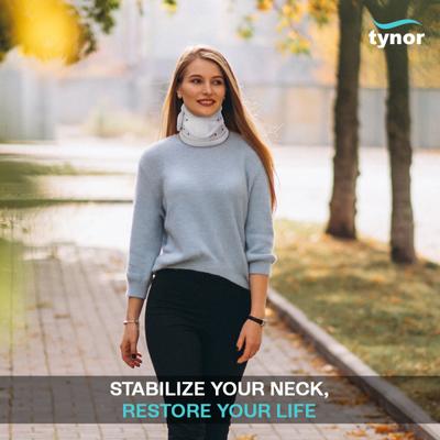 Tynor Cervical Collar Hard Adjustable - White (L) (B 03) - Abdomen/Neck/Arm/Elbow Supports