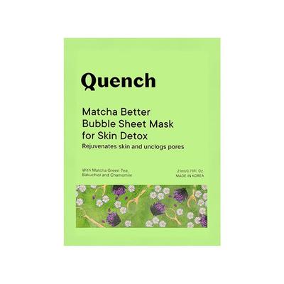 Quench Botanics Matcha Better Bubble Sheet Mask for Skin Detox, Korean Skin Care 21 ml - Sheet Masks