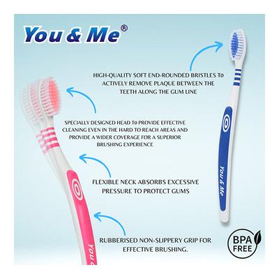 You & Me Active Toothbrush & Tongue Cleaner (Buy 1 Get 1 Free) - Toothbrushes