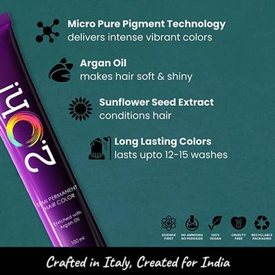 2.Oh! Semi Permanent Hair Color - Aqua Marine 100 ml - Crème