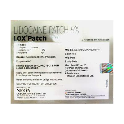 LOX 5% Patch 1's - Anaesthesia - Local-Ana