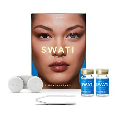 Swati Cosmetics Coloured Lenses Sapphire 6 Month Contact Lenses ( - 2.25) 1's - Eyecare Lenses