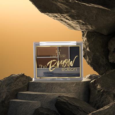 Half N Half The Brow Addition Eyebrow Enhancer Palette with Sleek Spoolie Brush, Delicate Arch-02 8 g - Eyebrow Pencils & Enhancers