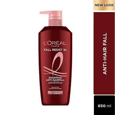 L'Oreal Paris Fall Resist 3X Anti Hairfall Shampoo with Arginine Essence 650ml - Shampoos