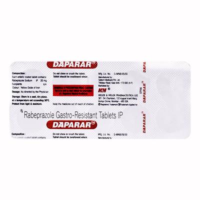 DAPARAR Tablet 10's - Ulcer/Reflux/Flatulence-Aaa