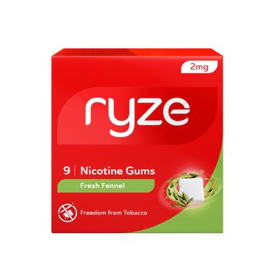 Ryze 2 mg Nicotine Gums - Fresh Fennel 9's - Nicotine Gums/Lozenges