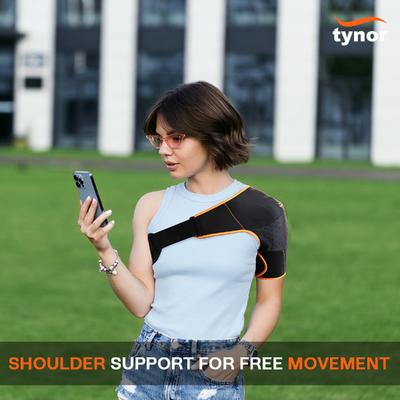 Tynor Shoulder Support Double Lock (Neoprene) (UN) - Black & Green - Neck/Shoulder Supports