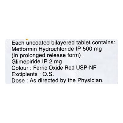 Zoryl M 2mg Tablet 20'S - Diabetes-Ant