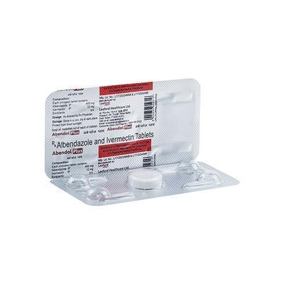 Abendol Plus 12/400mg Tablet 1'S - Parasitic Worms-Ant