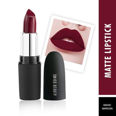 Swiss Beauty Pure Matte Lipstick - (Magic Maroon) 3.8 gm - Lipsticks