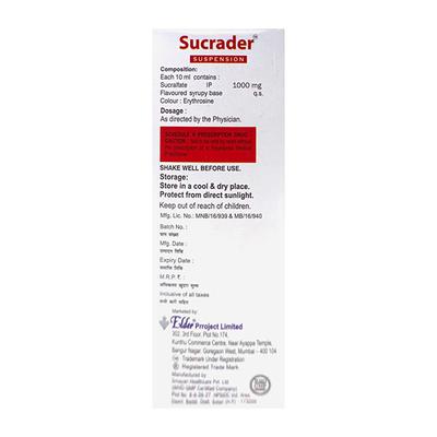 SUCRADER Suspension 200ml - Ulcer/Reflux/Flatulence-Aaa
