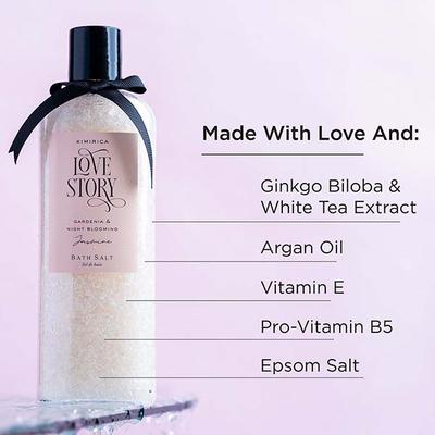 Kimirica Love Story Bath Salt & Bubble Bath Moisturizing & Relaxing Bath Care Duo 580gm - Others