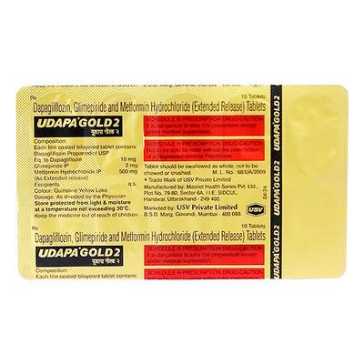 UDAPA GOLD 2 Tablet 10's - Diabetes-Ant