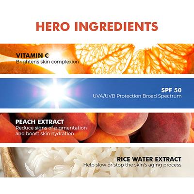 Conscious Chemist Gel Sunscreen SPF 50 PA++++ Vitamin C, Rice Water & Peach Extract 50 g - Face Sunscreen