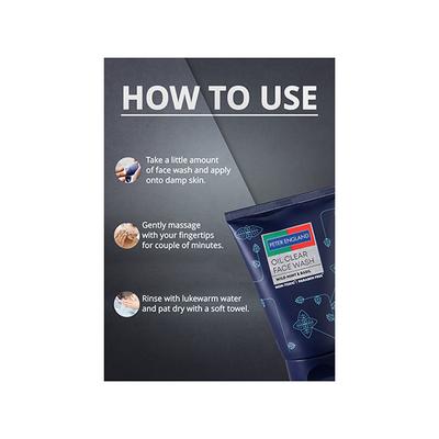 Peter England Oil Clear Face Wash 100ml each 2's - Face Wash & Cleansers