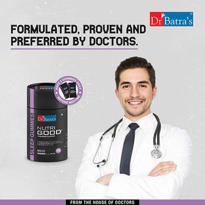 Dr Batras Nutrigood Melatonin Gummies for Deep Sleep Support With L-Theanine & Chamomile to Wake Up Fresh - 60 Gummies 1's - Mental Health