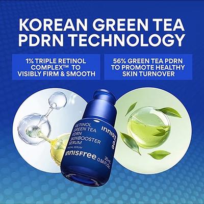 Innisfree Retinol Green Tea PDRN Skinbooster Ampoule 30 ml - Face Serum