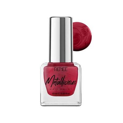 RENEE Metallicious Nail Paint - Christmas Red 10 ml - Nail Polish