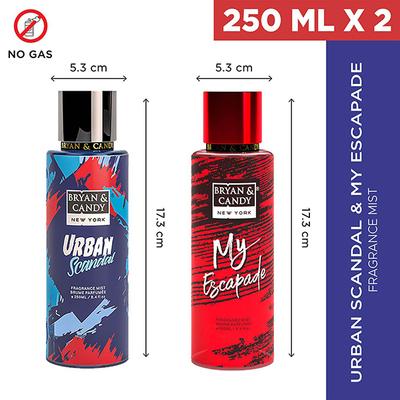 Bryan & Candy My Escapade And Urban Scandal Body Mist Duo 250ml 2's - Body Mist/Spray