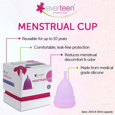 everteen Large Menstrual Cup for Periods in Women - 1 Pack (30ml Capacity) 1's - Menstrual Cups