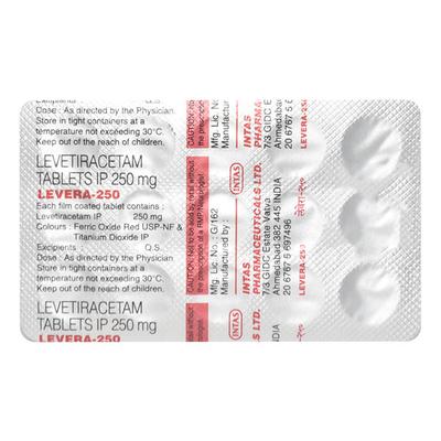 LEVERA 250 Tablet 15's - Epilepsy/Convulsion-Ant