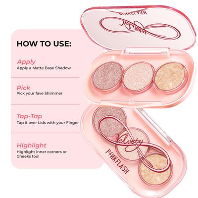 Pinkflash-E23 3 Pan Eyeshadow-GT01 3 gm - Eyeshadow, Bases & Primers