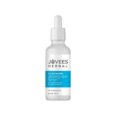 Jovees Herbal 12% Niacinamide Glowing Skin Serum with Hyaluronic Acid, Squalane and Saffron 30 ml - Face Gels