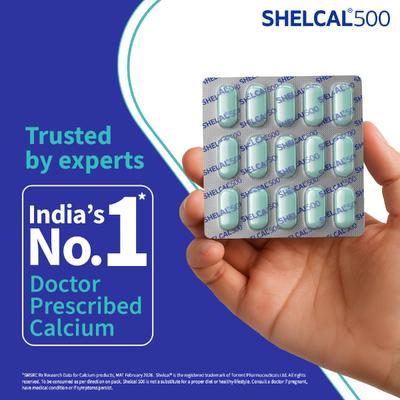 Shelcal-500 Tablet 15's - Calcium And Minerals