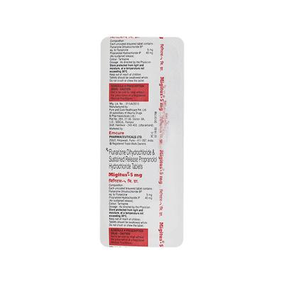 Migitus 5mg Tablet 10'S - Hypertension-Bet