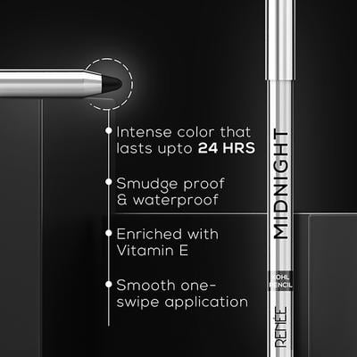 Renee Midnight Kohl Pencil 1.5 gm - Kajal & Kohls