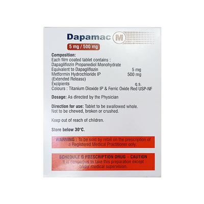 DAPAMAC M 5/500mg Tablet 15's - Diabetes-Ant