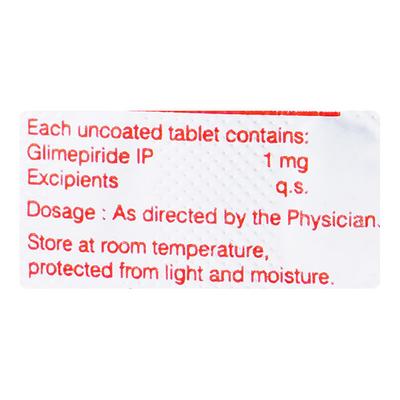Glypride 1mg Tablet 10'S - Diabetes-Ant