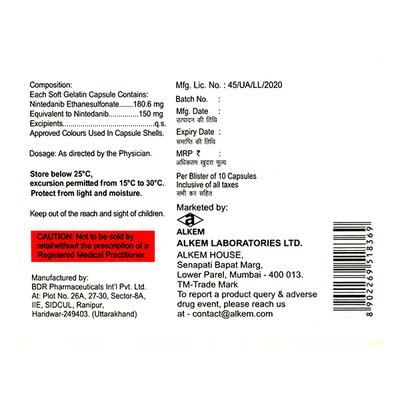 FIBNIB 150 Capsule 10's - Idiopathic Pulmonary Fibrosis