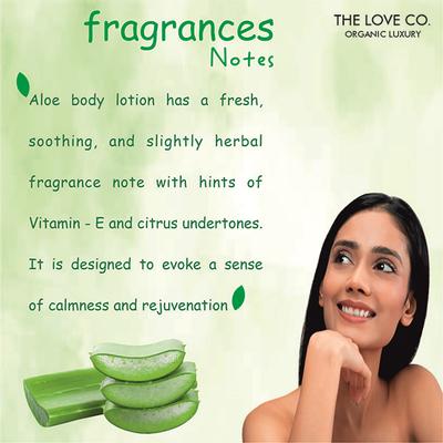 The Love Co. Aloe Vera Body Lotion - Daily Skin Moisture for Men and Women - Intense Hydration for Dry Skin 250 ml - Creams/Oils/Lotions