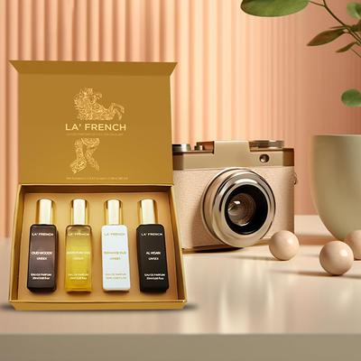 La French Adventure Oud, Romance Oud, Al Hisan, Oud Woody Luxury Perfume Gift Set for Unisex 4X20Ml 4's - Men Perfumes (Edt/Edp)