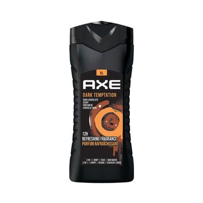 Axe Dark Temptation 3 In 1 Body Face & Hair Wash for Men Long-Lasting Fragrance 400 ml - Shower Gels & Body Wash